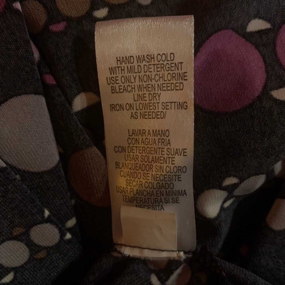 Women’s Studio I Black/Purple V-Neck Dress - Picture 5 of 6